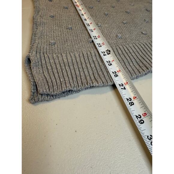 Old Navy Ladies Gray Sweater Raised Knit Accent Long Sleeves Size L - Picture 5 of 7
